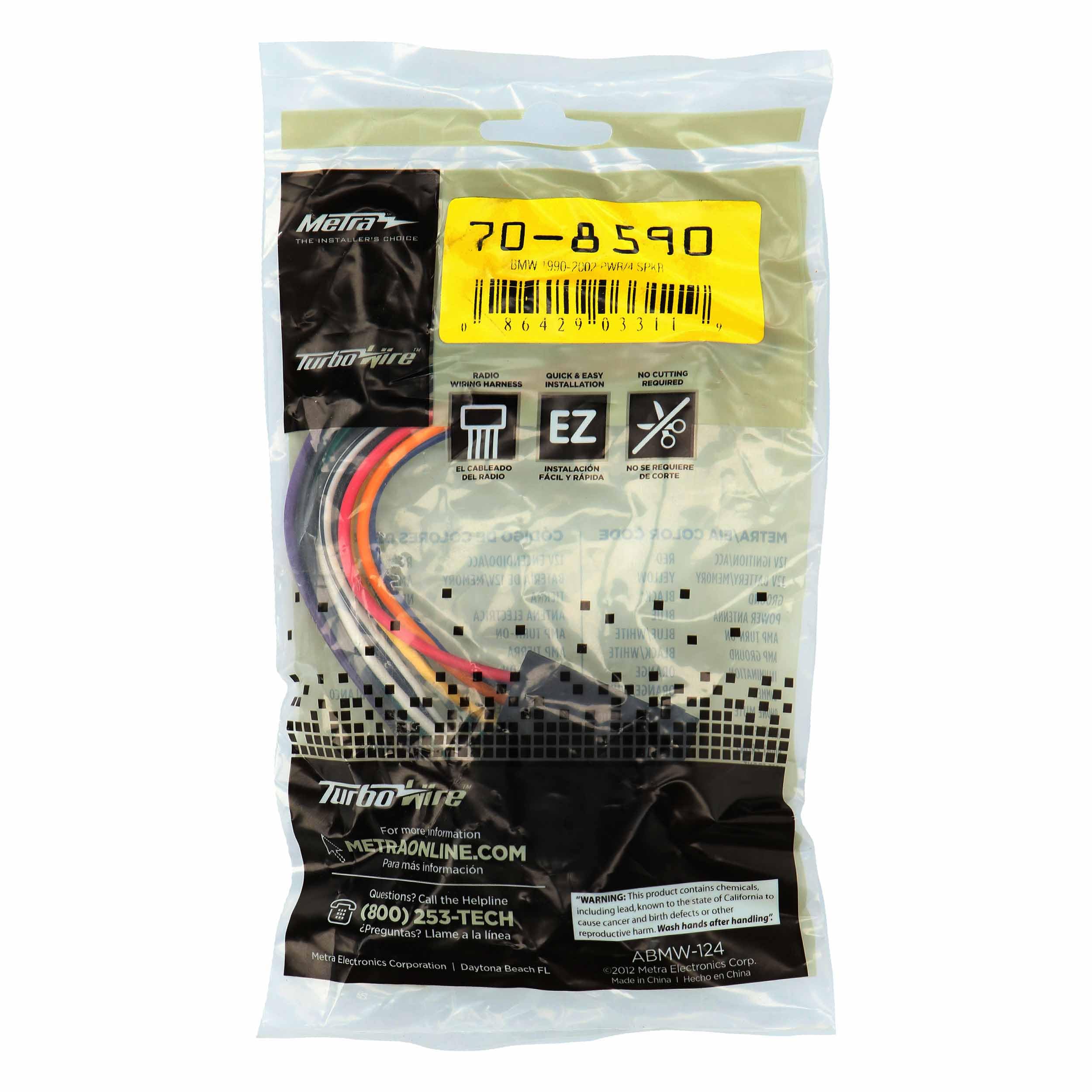 Metra 70-8590 Car Harness into 1990-2002 BMW