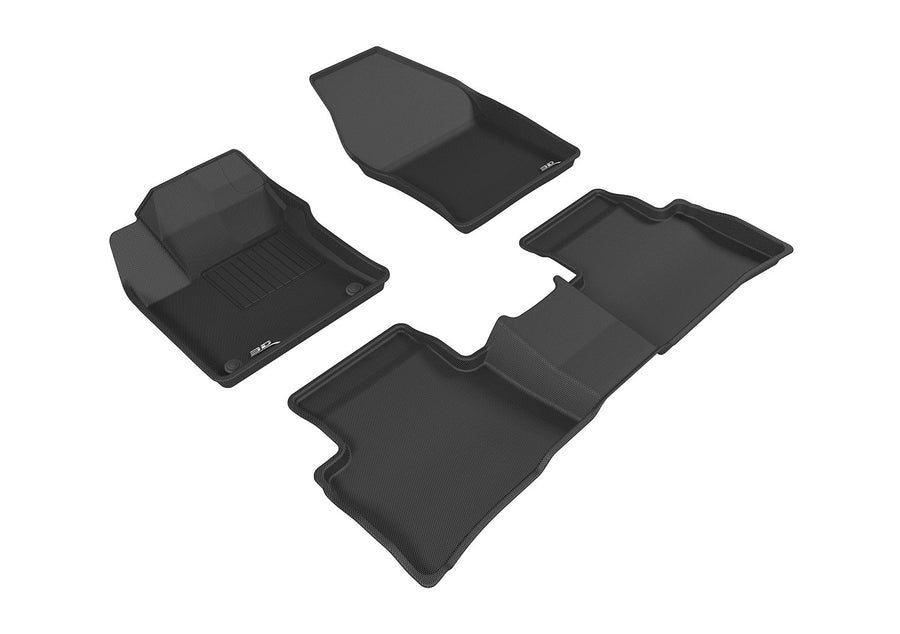 3D MAXpider Kagu Custom Fit Floor Mat (Black) Compatible with Toyota Prius 2016-2022 / Prius Prime 2017-2021 - Full Set R1 R2