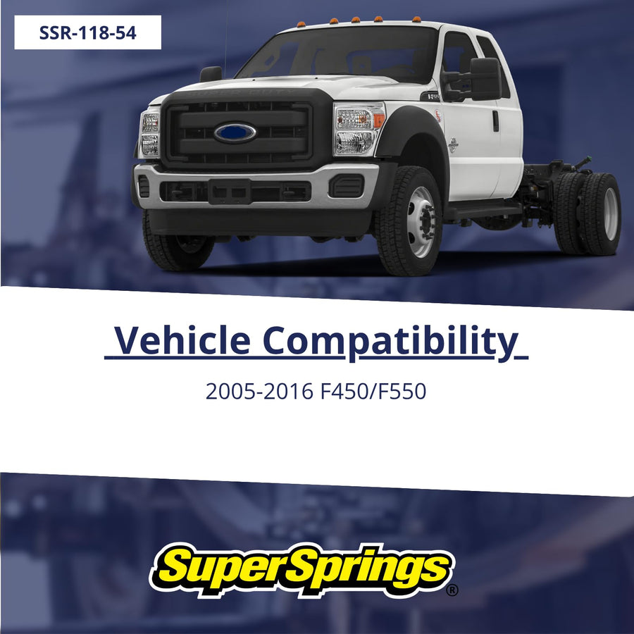 SumoSprings Rear for Ford F-450|F-550, SuperSprings SSR-118-54, Yellow, 2800 lbs.