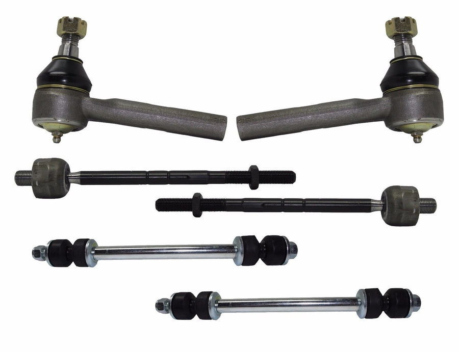 6 Pc Suspension Kit PartsW for Ford Explorer 1995-2001/Mazda B2300 2001-2004/Mazda B4000 1998-2004/Mercury Mountaineer 1997-2001 +MORE (Check Models), Inner and Outer Tie Rod Ends Sway Bar End Links