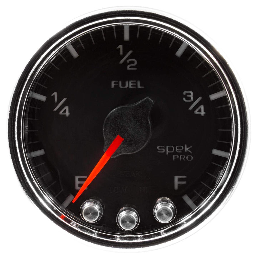 Gauge AUTO METER P31231 Fuel Level (Spek-Pro 2 1/16", 0-270Ω Programmable, Blk/Chrm, Spek-Pro)