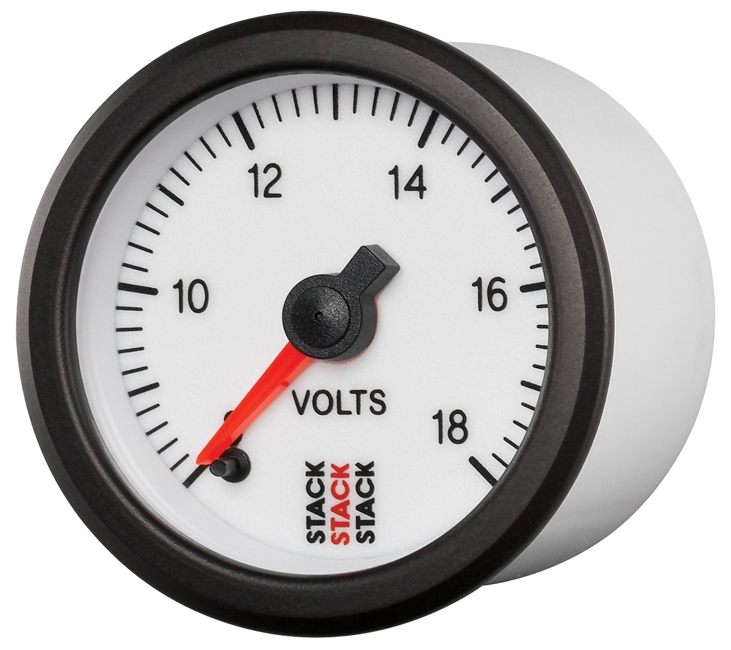 52mm Stack ST3366 Professional Stepper Motor White 8-18V Battery Voltage Gauge
