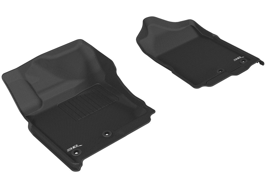 Kagu 3D MAXpider Custom Fit Floor Mat (Black) for 2016-2021 Nissan Titan Crew CAB - 1ST Row