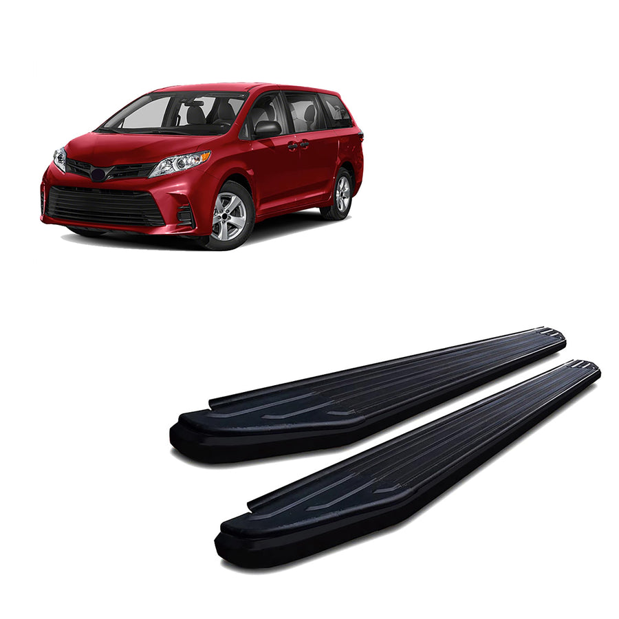 Peerless Black Horse Running Boards Compatible with 2018-2020 Toyota Sienna (Excl. XLE Models, and Hybrids)-PR-TY20BK