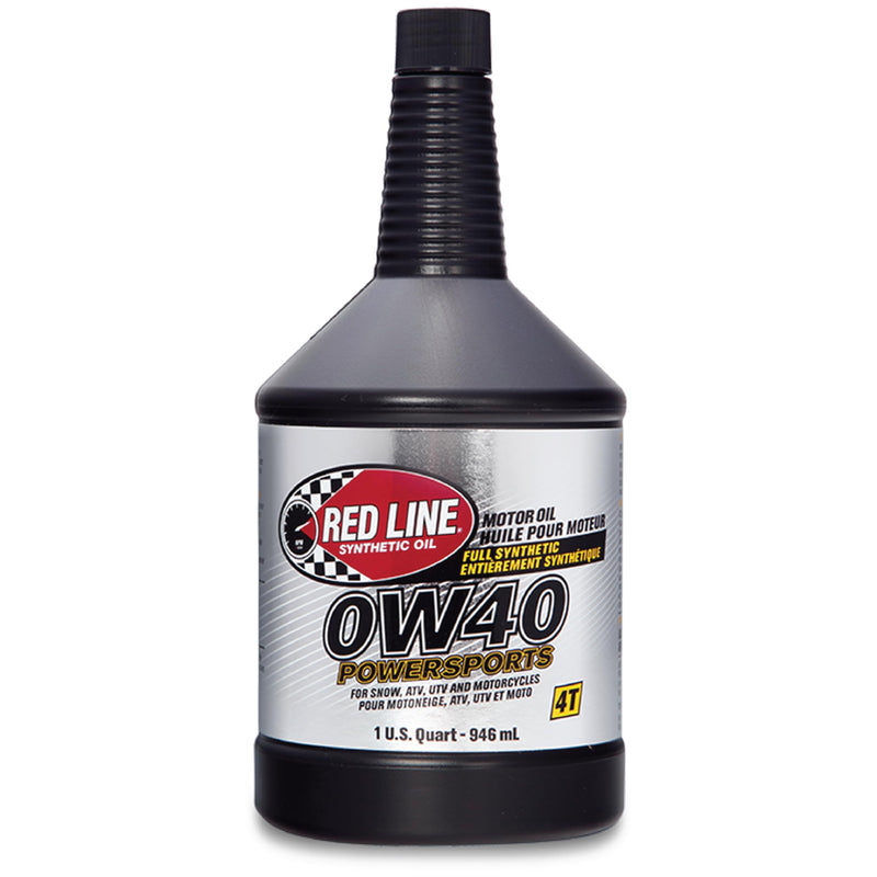 0W40 Red Line Synthetic Powersports Motor Oil - Quart