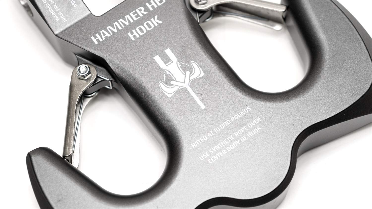 Hammerhead Hook – Gray Monster Hooks | 16,000 lbs. Capacity | Dual Latch | 6061 Aluminum | Powder Coated