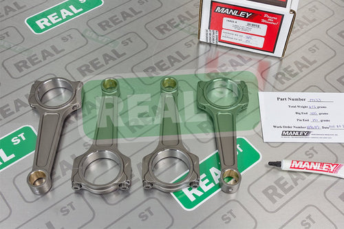 14433-4 Manley Connecting Rod Set (Ford Focus ST Ecoboost 2.0L Turbo Tuff Pro Series I Beam w/ARP2000 Bolts), 1 Pack