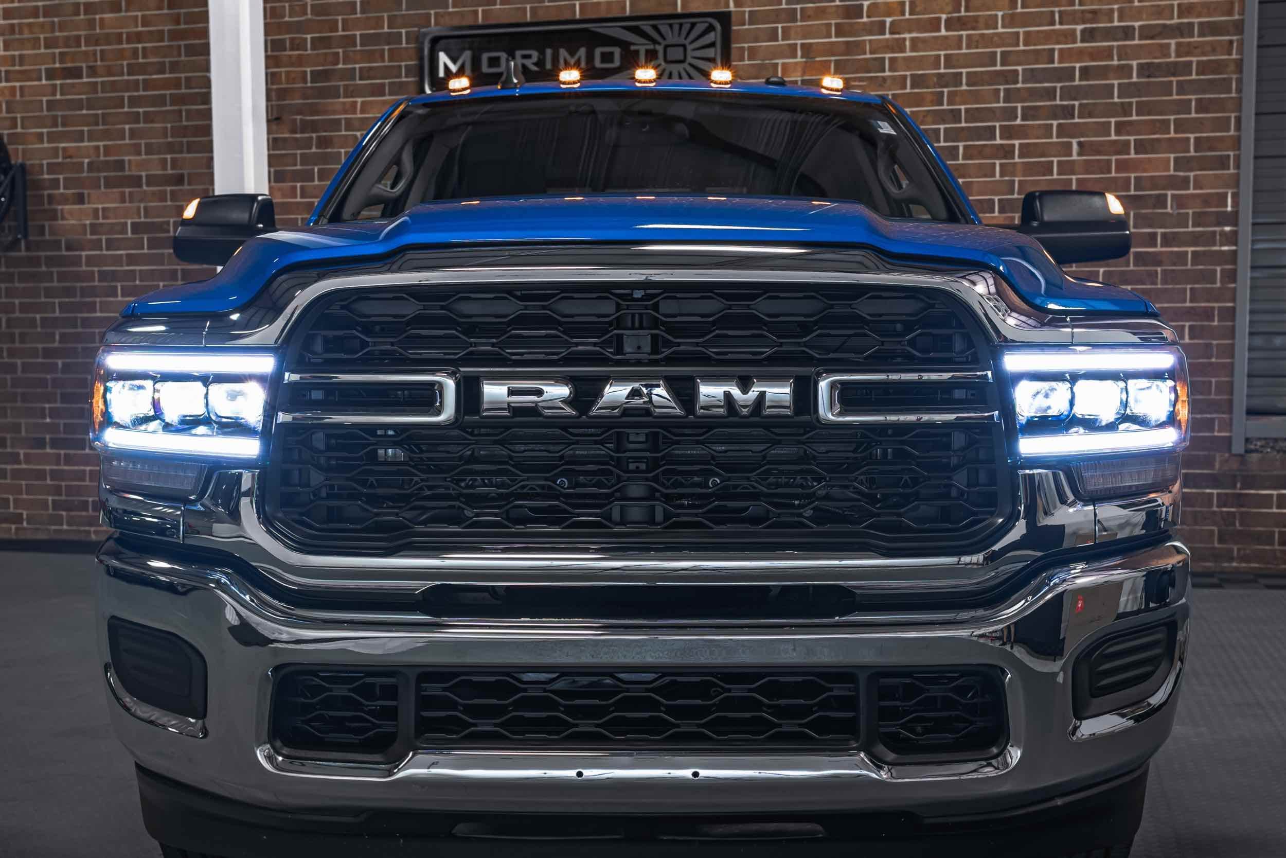 Morimoto XB LED Headlights (White DRL) & Fog Light Assemblies Smoked (Vertical), Fits 2009-2018 Dodge Ram, Plug and Play, DOT Approved Housing, Switchback Sequential Turn Signals (1x ‎LF520 1x LF291)