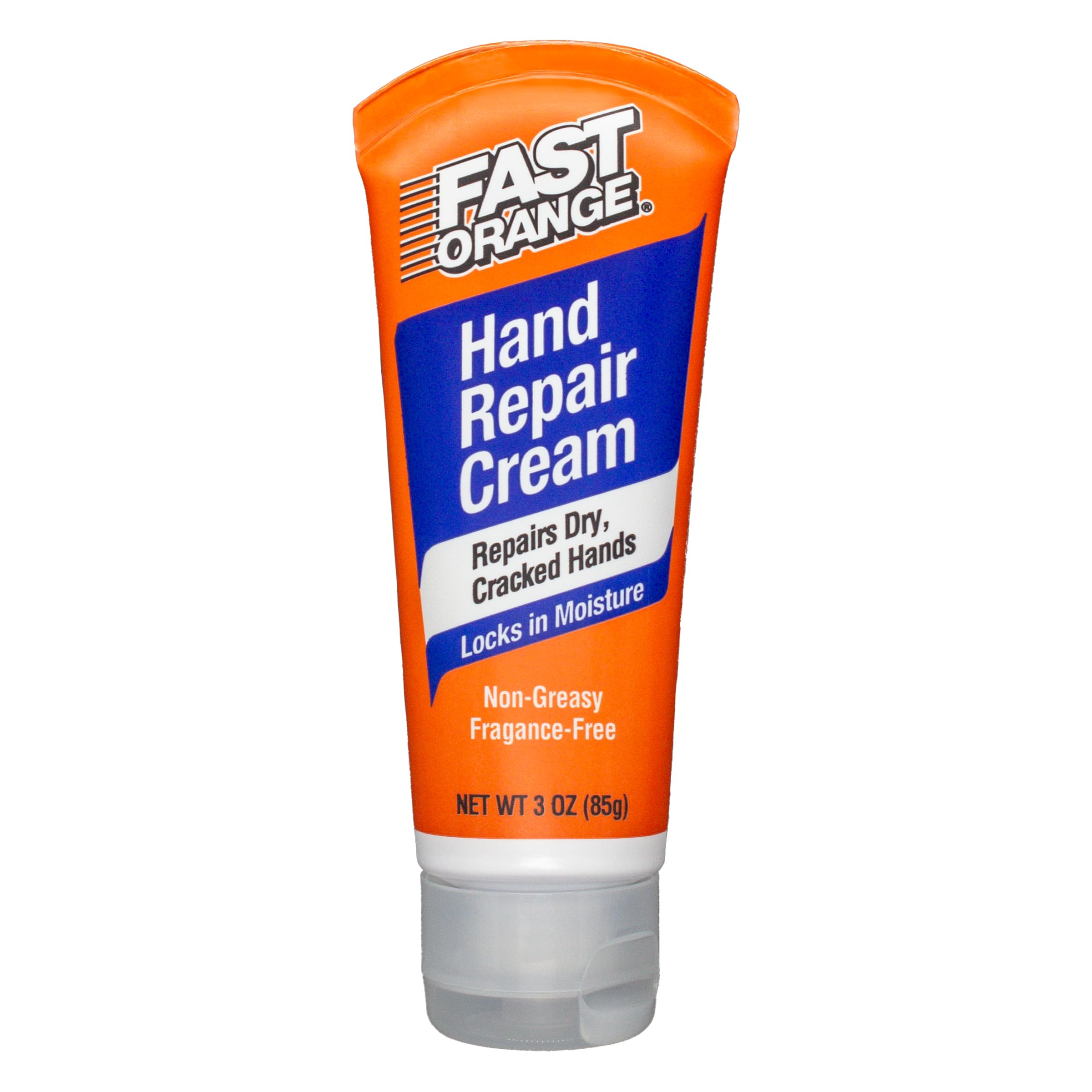 Hand Repair Cream Fast Orange, Repairs Dry & Cracked Hands after Heavy-Duty Automotive Work, Compact Size On-the-go 3oz, Non-Greasy and Unscented