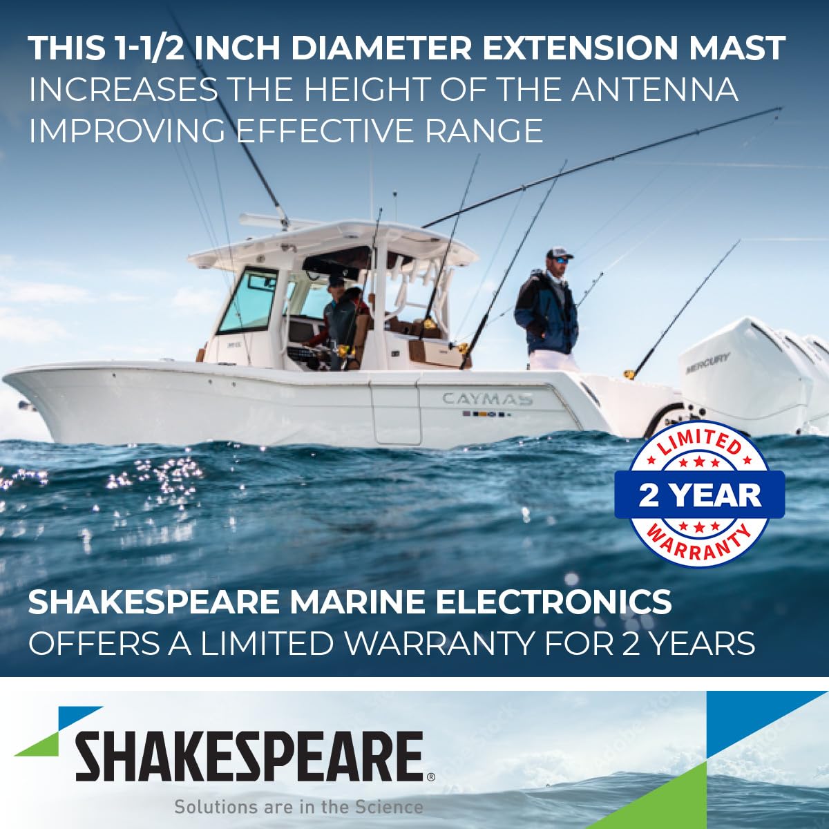 8' Shakespeare Galaxy Antenna Extender, 1.5"