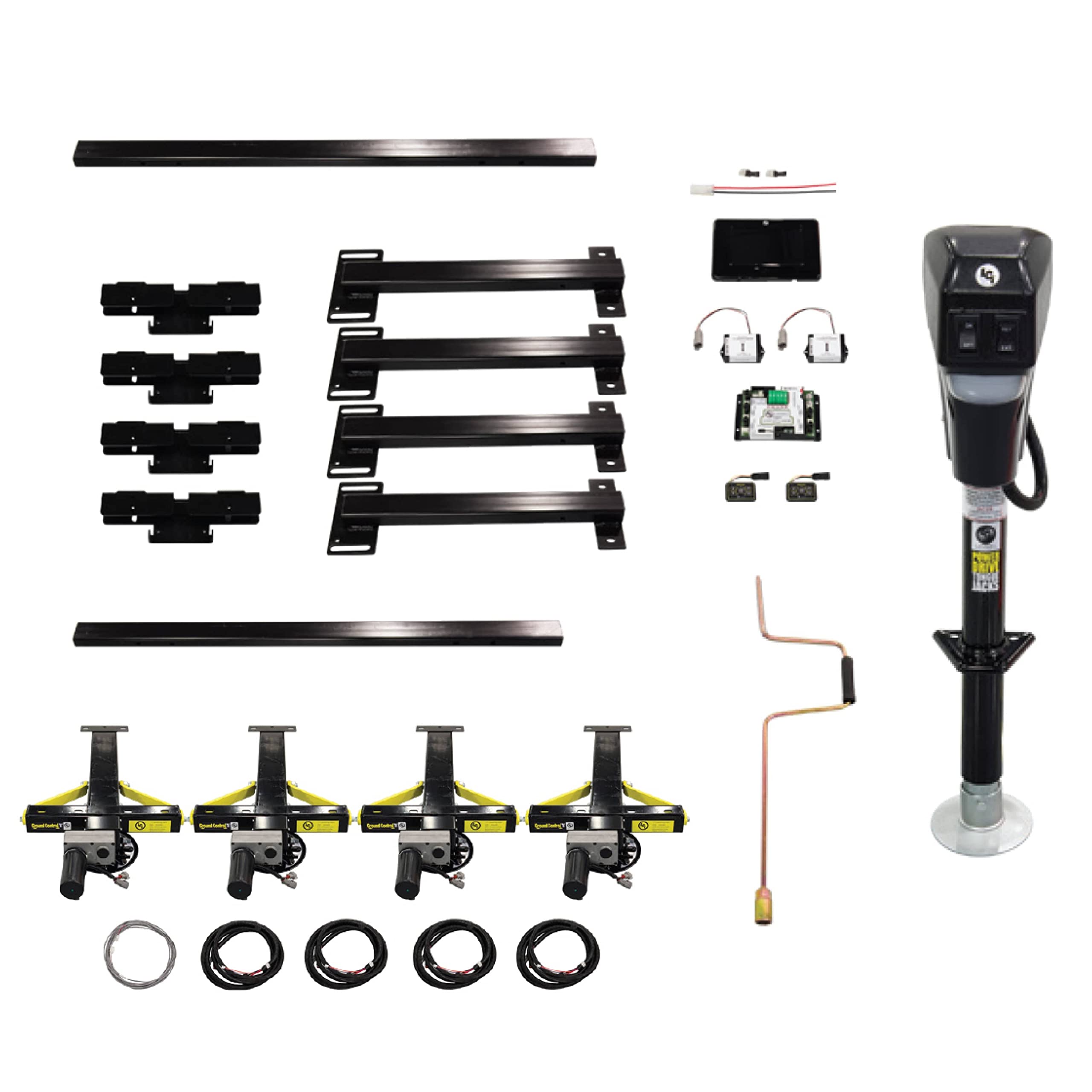 Ground Control TT Lippert 5-Point Automatic RV Travel Trailer Leveling System with Touchpad Controller, 10,000-lb. GVWR - 672136