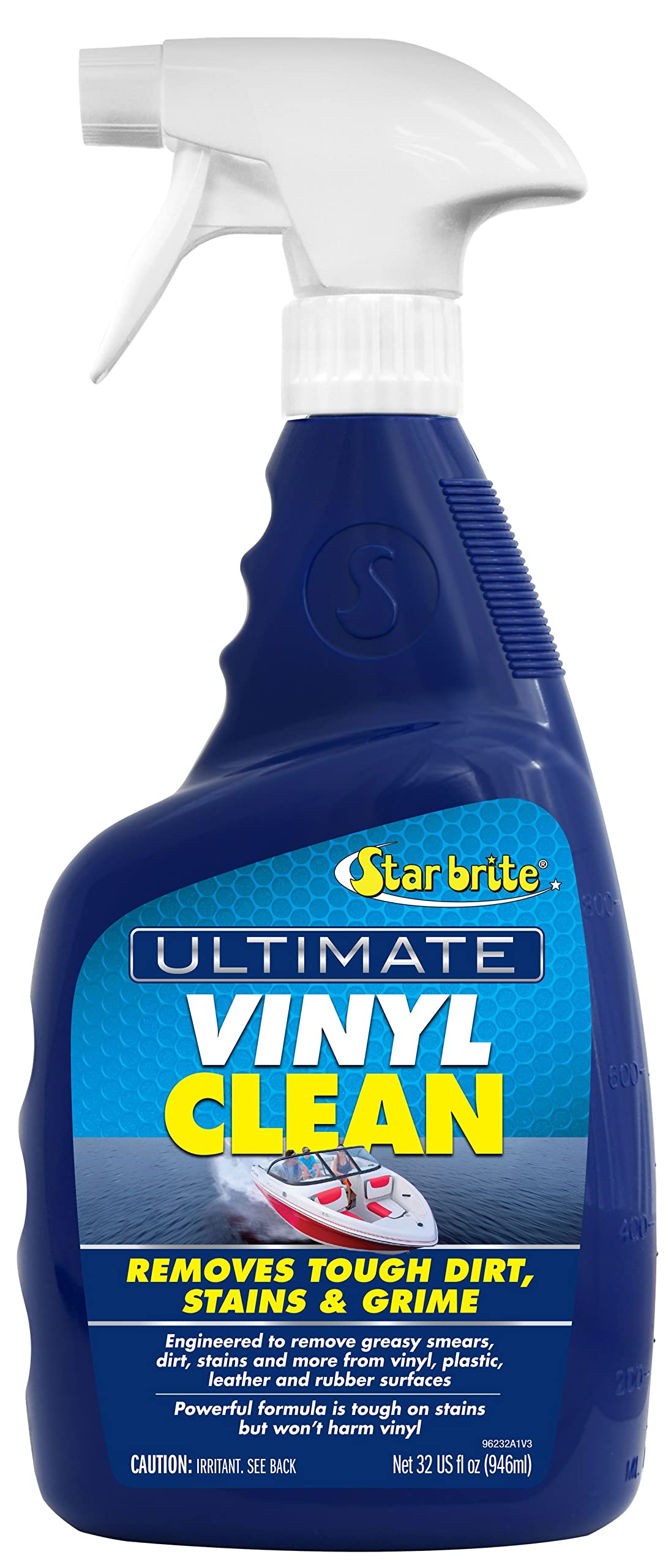 Ultimate Vinyl Clean Spray STAR BRITE - Multi-Surface Cleaner for Auto, RV, Home & Boat Upholstery - Vinyl, Rubber, Leather, Plastic + Interior & Exterior Trim 32 OZ (096232)