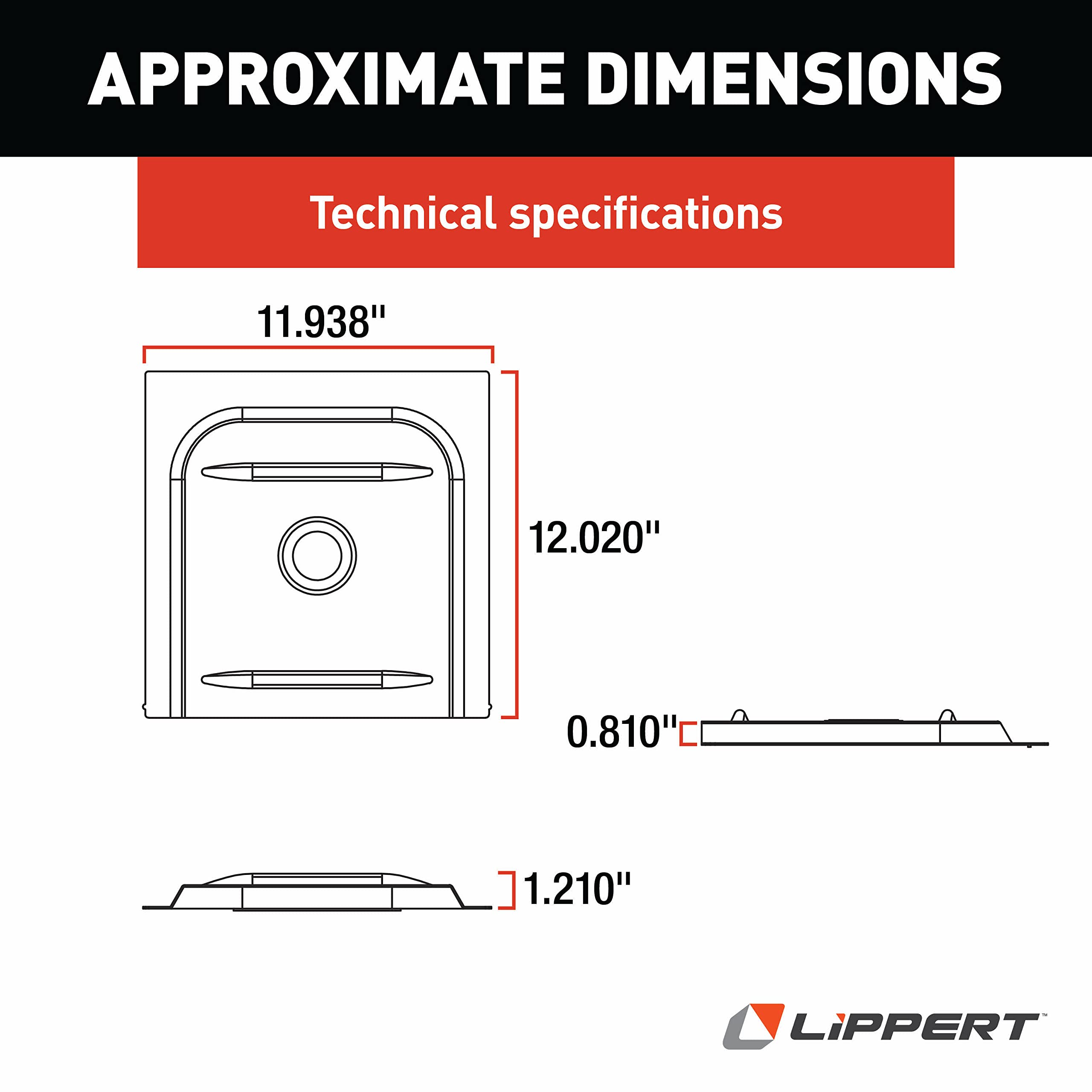 Motorhome Lippert Entry Screen Door Bubble Slider Panel with Frosted Finish, Durable Plastic, Easy Installation, No Assembly Required - 234101, White