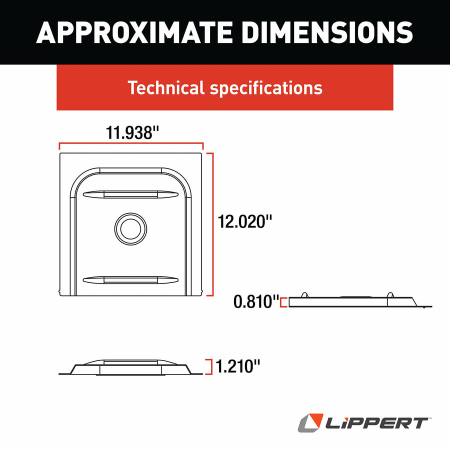 Motorhome Lippert Entry Screen Door Bubble Slider Panel with Frosted Finish, Durable Plastic, Easy Installation, No Assembly Required - 234101, White