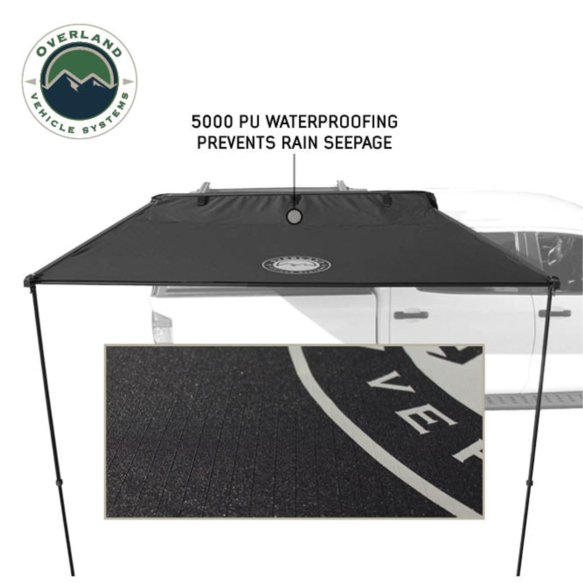 XD Nomadic Overland Vehicle Systems 2.0-6.5' Awning with Lights | Black Out Fabric | Includes Universal Travel Cover