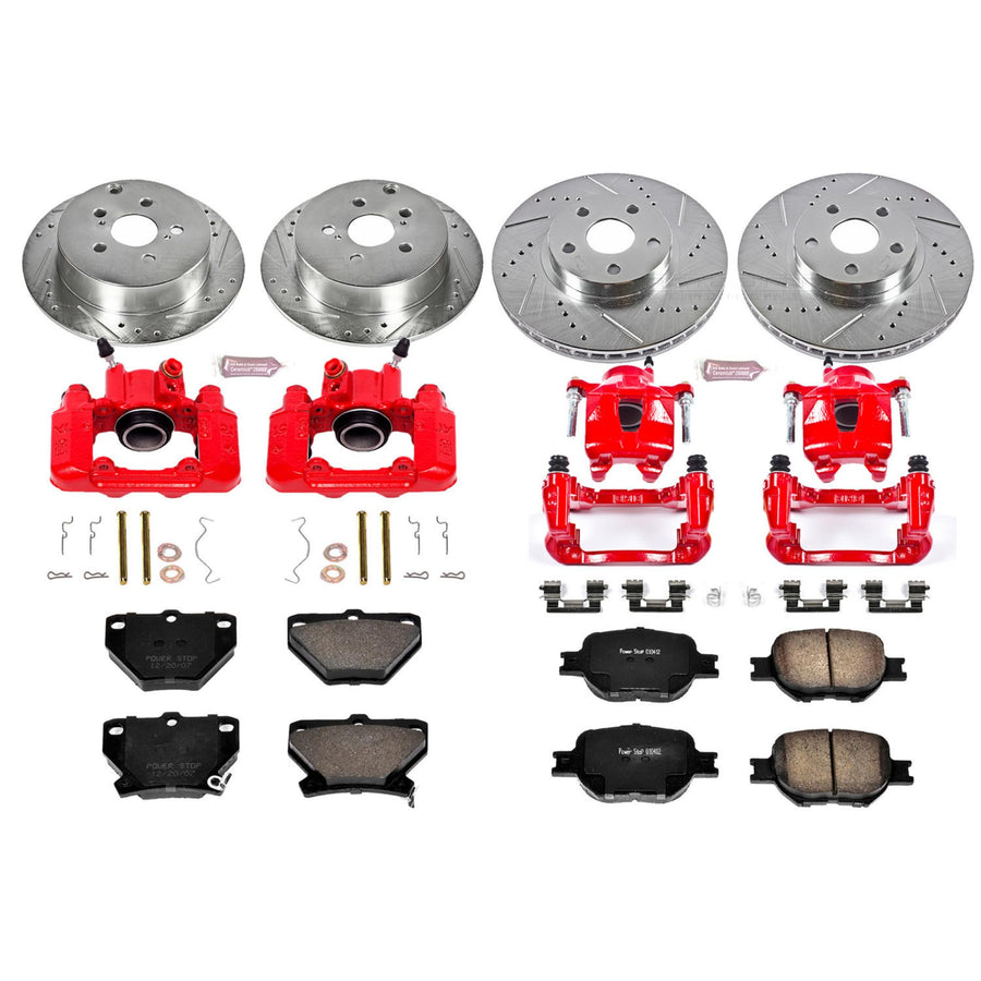Power Stop Z23 KC2314A Evolution Sport Brake Kit with Calipers For Toyota Celica 2003-2005 [Model Specific]