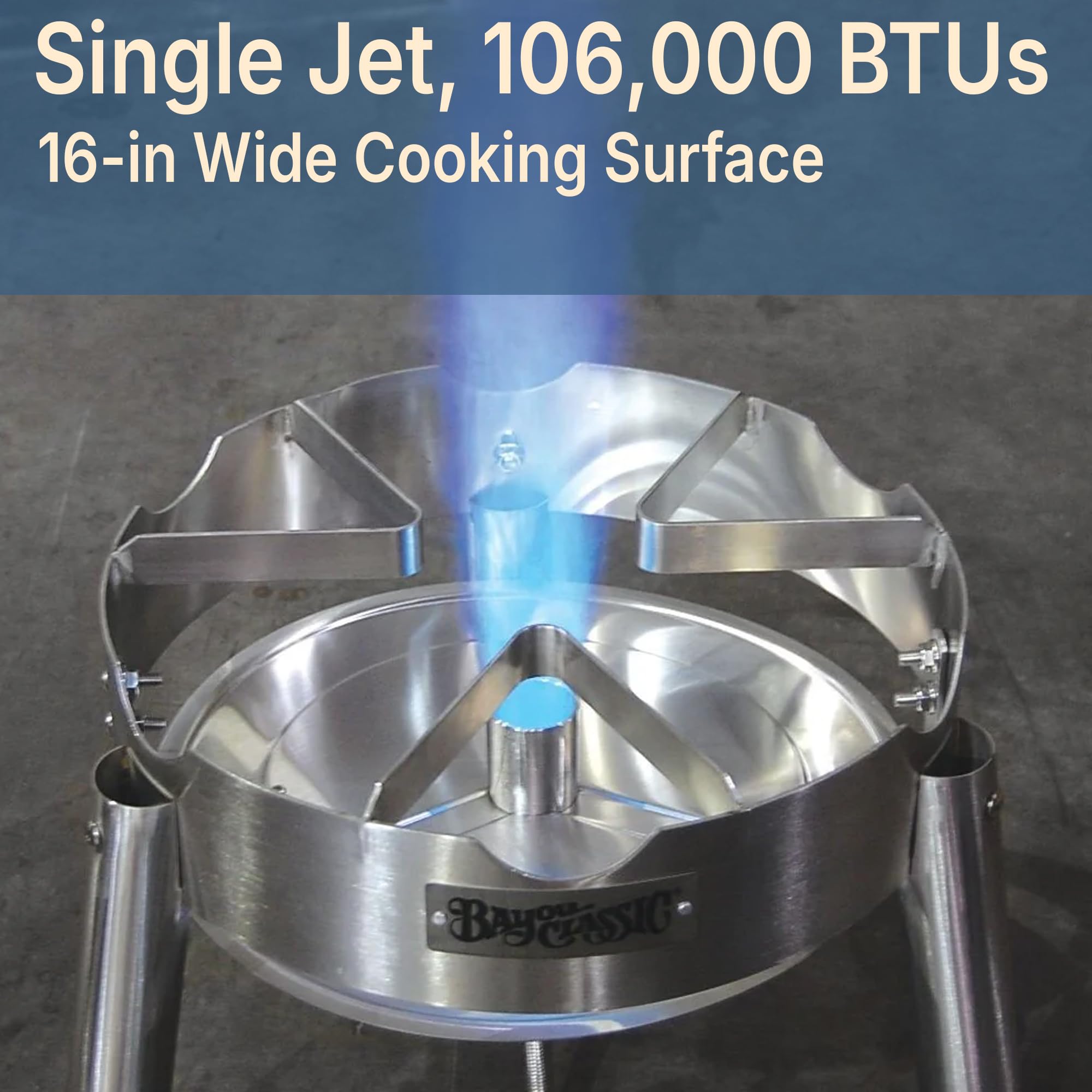 KDS-982 Bayou Classic Stainless Steel Steamer Kit Features 82-qt Stockpot with Lid, Steam Basket with Helper Handle, Single Jet 106,000 BTU Burner, 10-psi Pre-Set Regulator and 60-in Hose