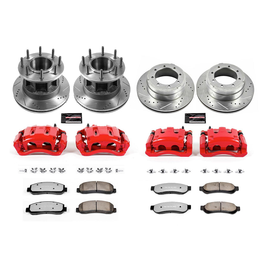 Power Stop Z36 KC4034-36 Front and Rear Truck and Tow Brake Kit (with Calipers) For Ford F-350 Super Duty 2005-2007 [Model Specific]