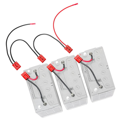 36V Connect-Ease Trolling Motor Quick Connect/Disconnect Kit RCE36VBK | Plug and Play Boat Wiring Kit for Three 12V Batteries in Series | 8 AWG Marine Grade Wire | Lithium Compatible