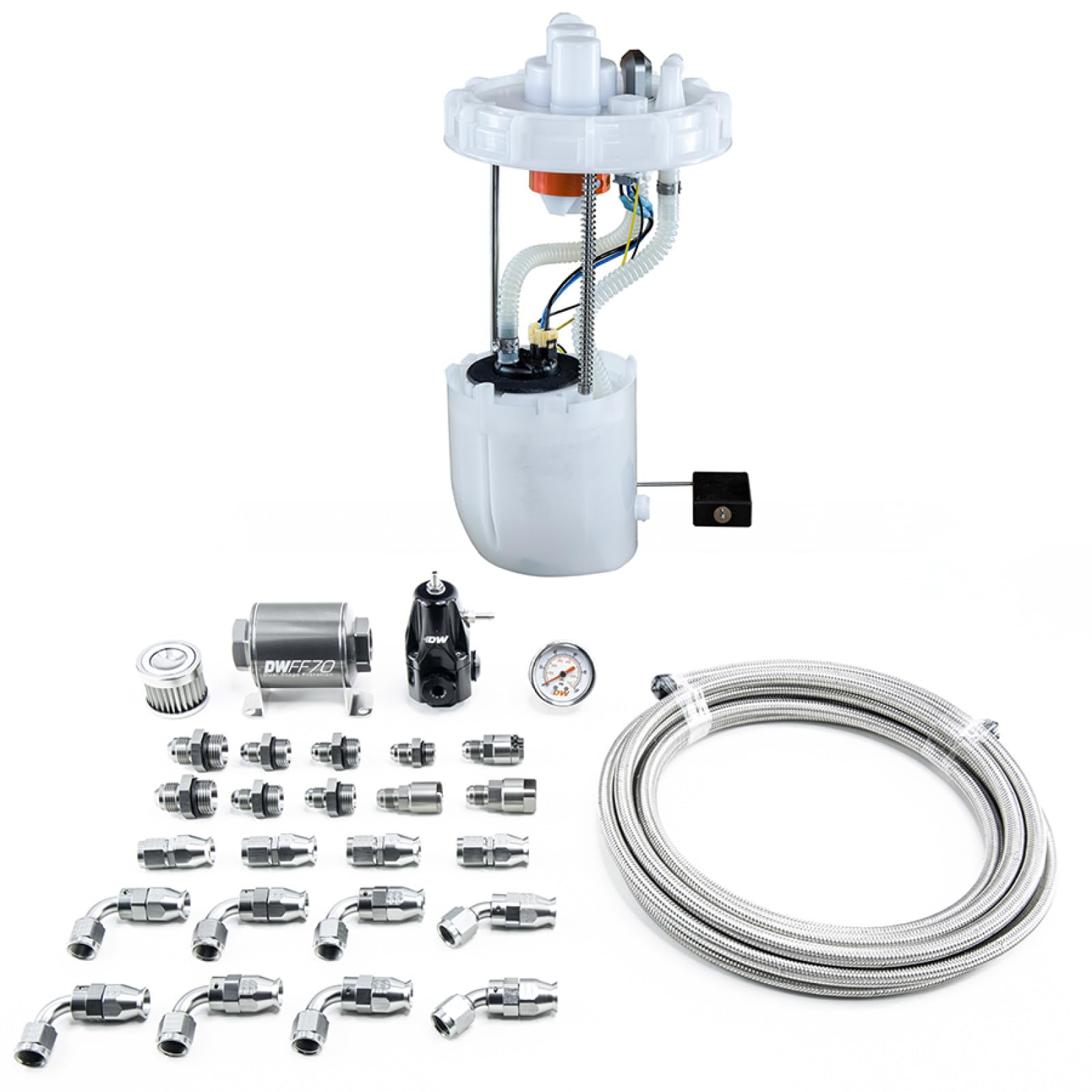 DW400 Pump Module DeatschWerks + Return Kit SS PTFEfor 9th Gen Honda Civic Si (9-401-608-7042)