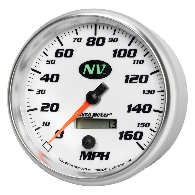 Auto Meter 5" NV 7489 In-Dash Electric Programmable Speedometer 160 mph