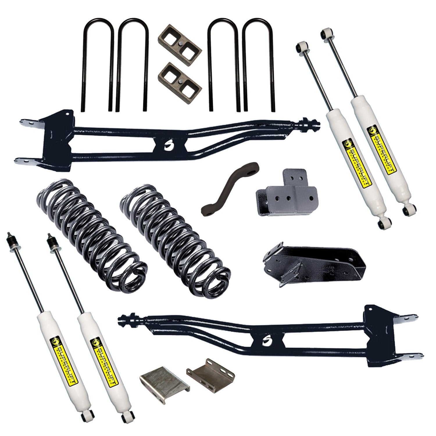 SUPERLIFT REALTRUCK SUSPENSION 6" Lift Kit for Ford Bronco | Complete Lift Kit with Front & Rear Shadow Series Shocks and Super Runner Radius Arms | K388 | Fits 1980-1996 Ford Bronco 4WD