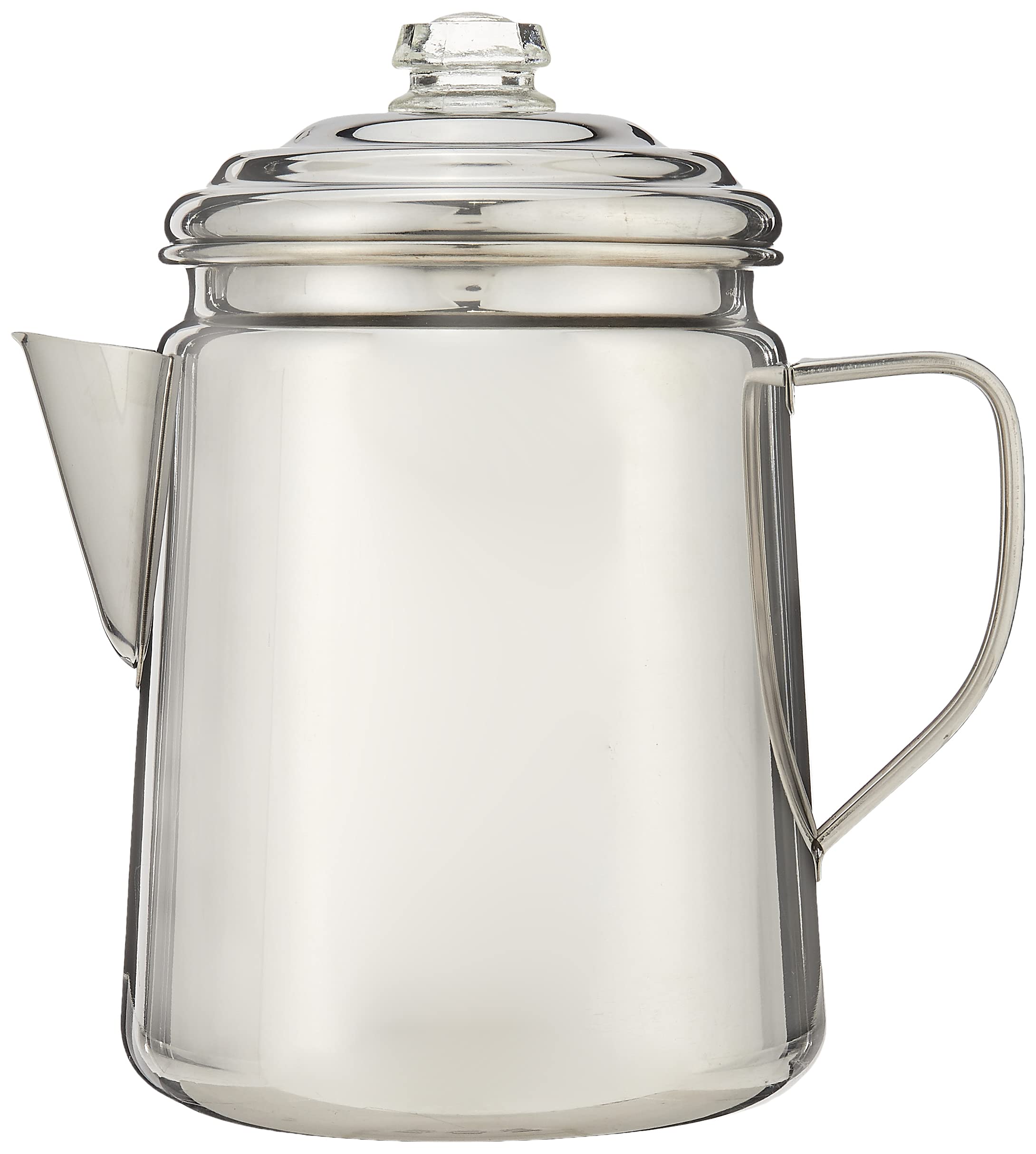Coleman Coffee Percolator Stainless Steel, 12-Cup Capacity Durable Outdoor Maker for Camping, Backpacking, RV, Stovetop, Campfire, & More, No Filters Needed
