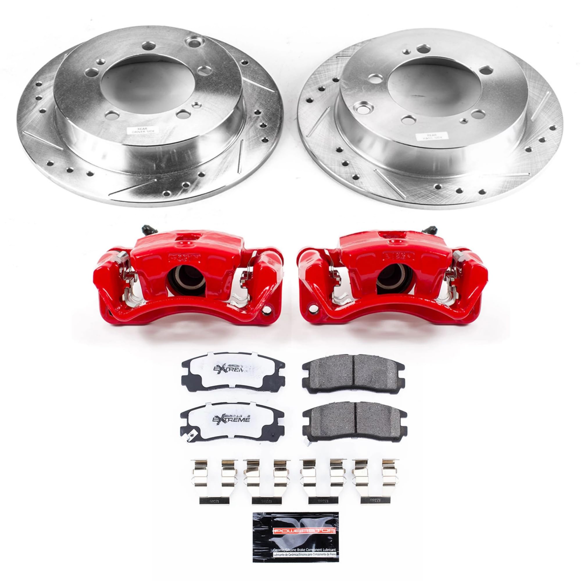Power Stop Rear KC1203-26 Z26 Street Warrior Brake Kit Eagle For Sebring, Avenger, Stratus, Eagle Talon, Eclipse, Galant [Model Specific]