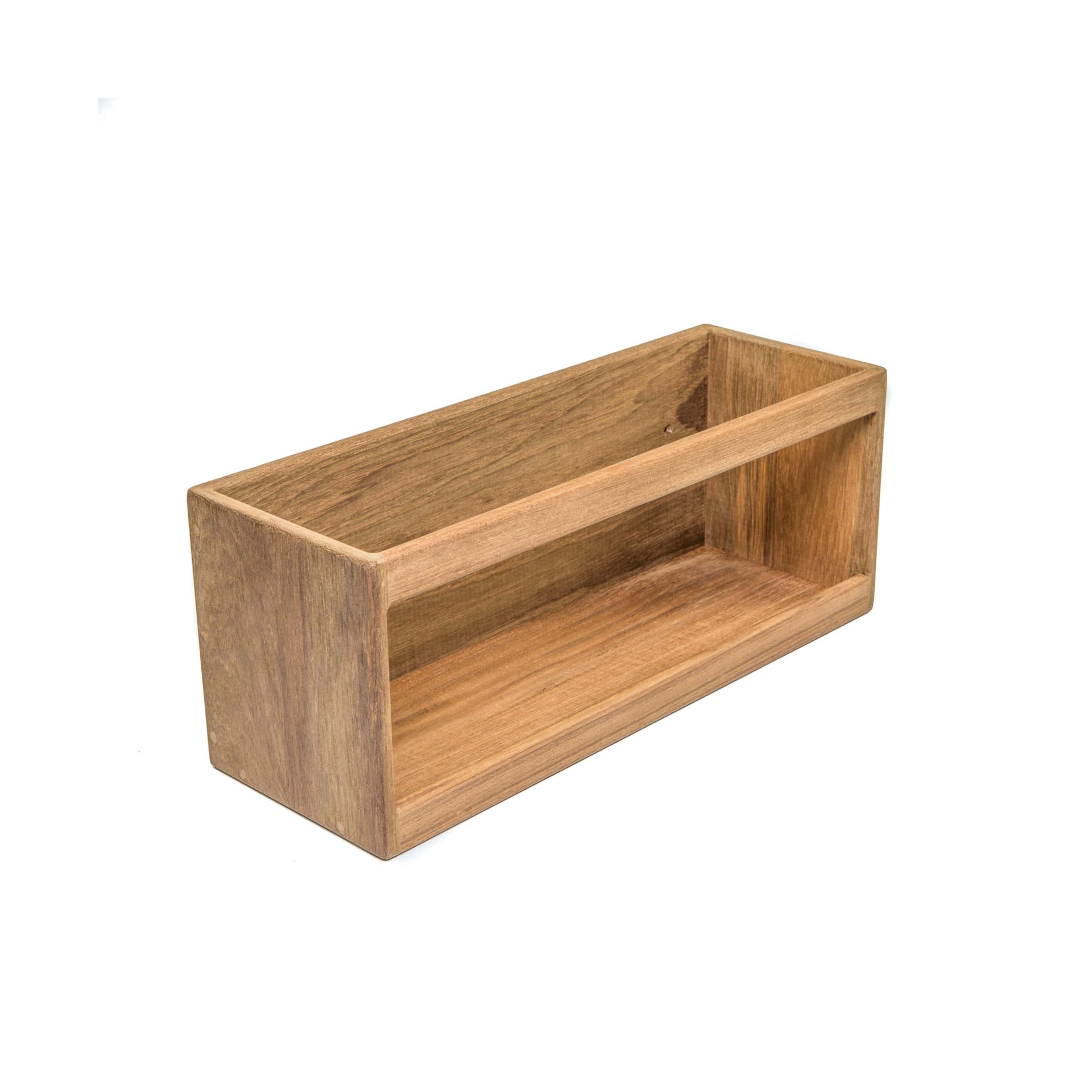 VHS Cassette/Paperback Book Rack Whitecap Teak