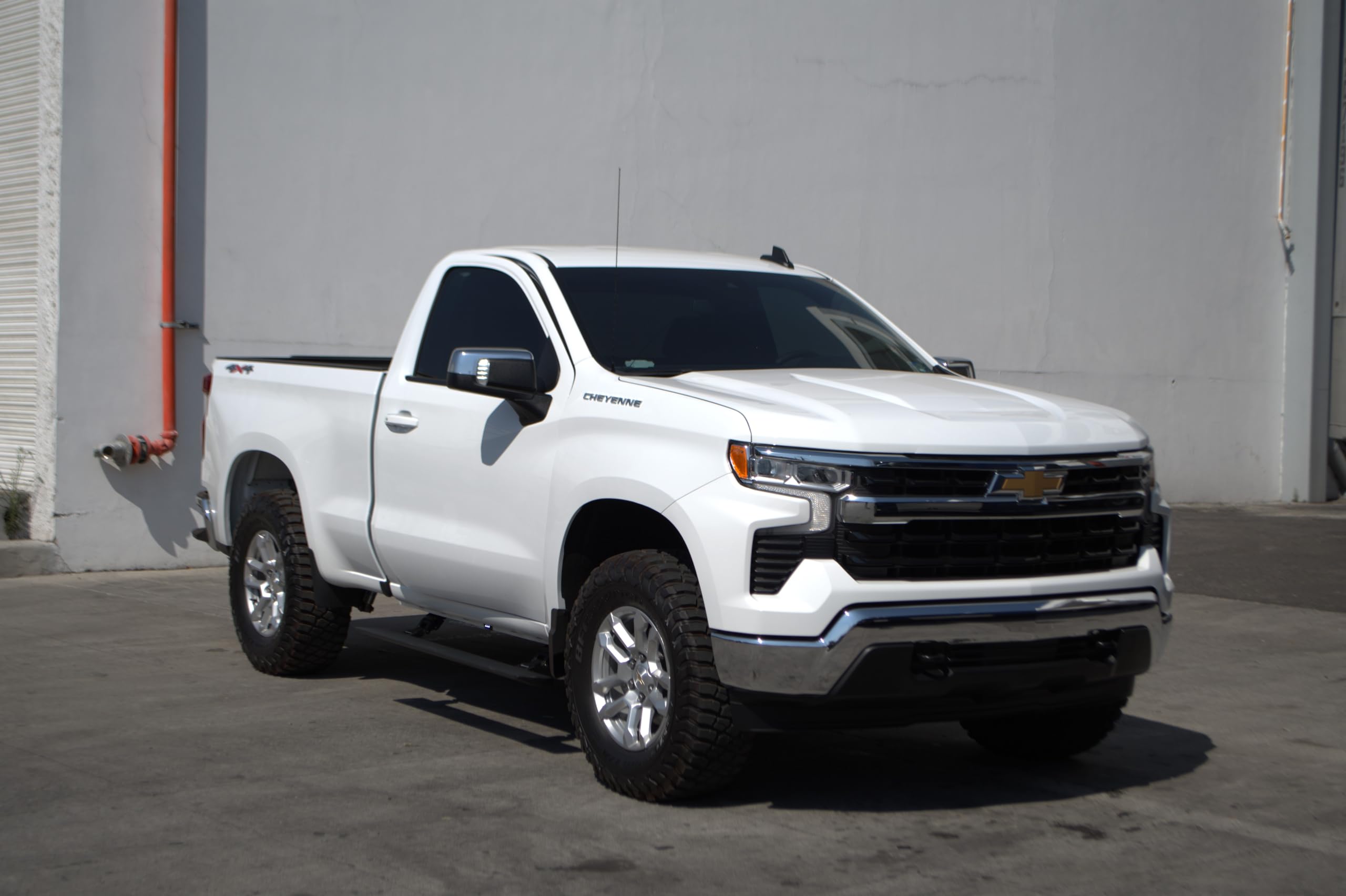 Volt Power RealTruck Running Boards for Chevrolet Silverado & GMC Sierra 1500 (2019-2025) Standard Cab | Aluminum, Textured Black | 20404857PC | Electric Powerstep & Retractable Steps