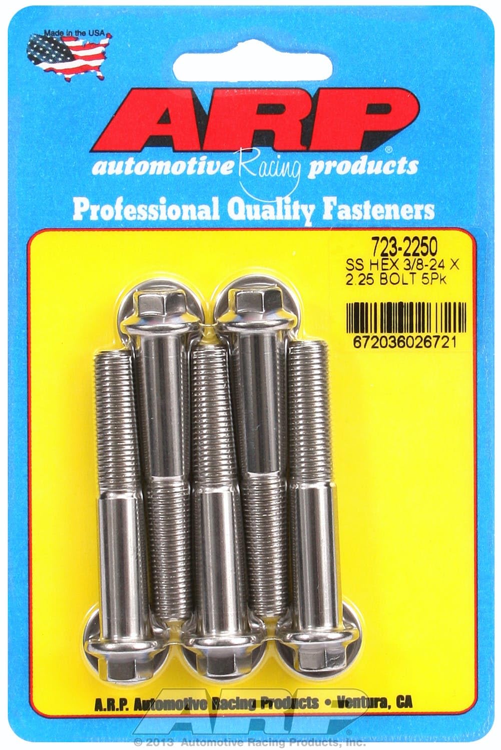 Hex Bolt ARP (723-2250), Stainless Steel