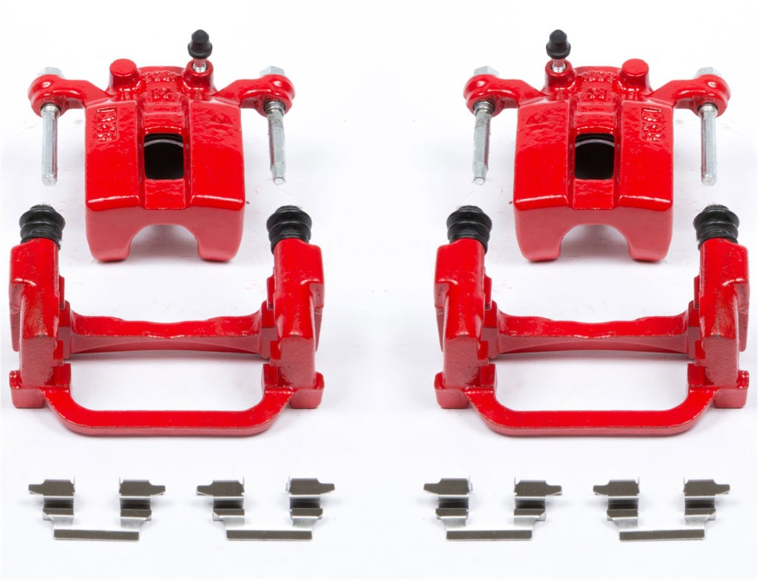 Power Stop S2792A Rear Pair of High-Temp Red Powder Coated Calipers for Infiniti G35, Infiniti G37, Infiniti M35, Infiniti M45, Nissan 350Z [Model Specific]