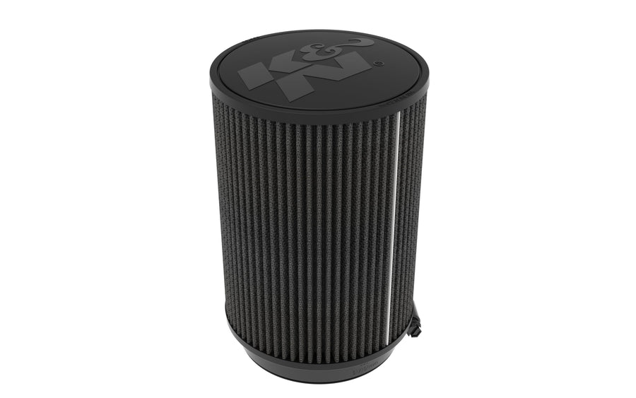 K&N Lifetime Universal Clamp-On Air Filter: Dry Synthetic, Washable, Oil-Free: Flange Diameter: 5 In, Filter Height: 9 In, Flange Length: 1 In, Shape: Round Straight, RU-3127HBK