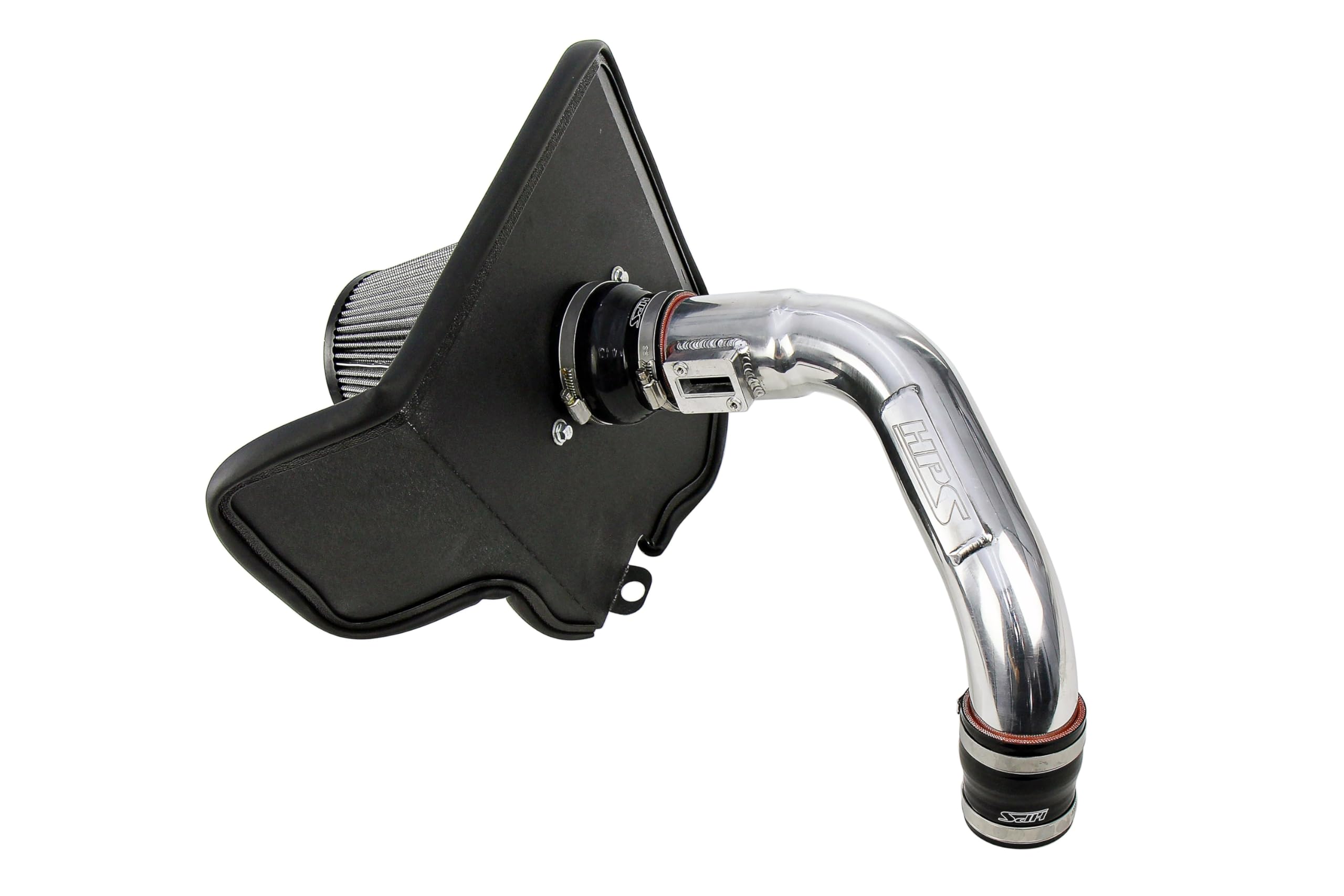 HPS Air Intake Kit Polished with Heat Shield Compatible for 2023-2024 Toyota Sequoia 2022-2024 Tundra 3.4L Turbo, 827-726P