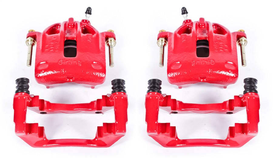 Power Stop S1138 Front Pair of High-Temp Red Powder Coated Calipers For BMW 3, BMW 3, BMW 325, BMW 325e, BMW 325es, BMW 325i, BMW 325iX, BMW 325is [Model Specific]