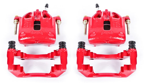 Power Stop S1138 Front Pair of High-Temp Red Powder Coated Calipers For BMW 3, BMW 3, BMW 325, BMW 325e, BMW 325es, BMW 325i, BMW 325iX, BMW 325is [Model Specific]