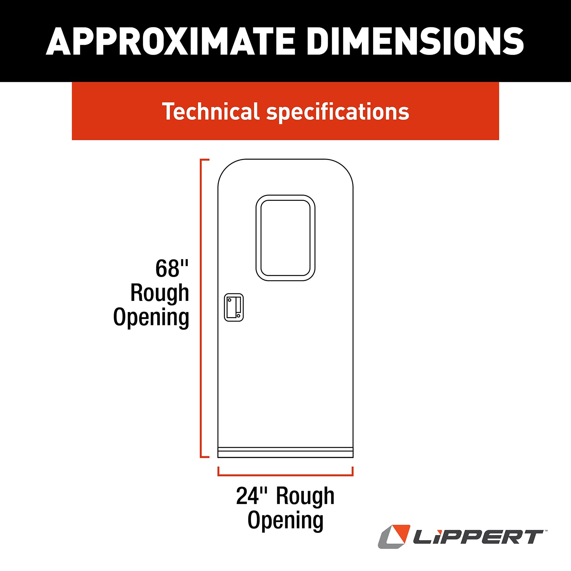 Lippert Upgraded RV Radius Entry Door with Right Hinge and Screen Door