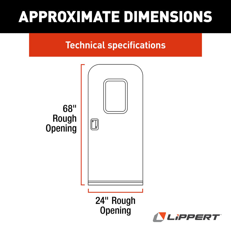 Lippert Upgraded RV Radius Entry Door with Right Hinge and Screen Door