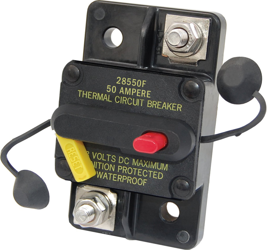 Blue Sea Systems 285 Series Thermal Circuit Breaker, Surface Mount, 48V DC, 50A 7183