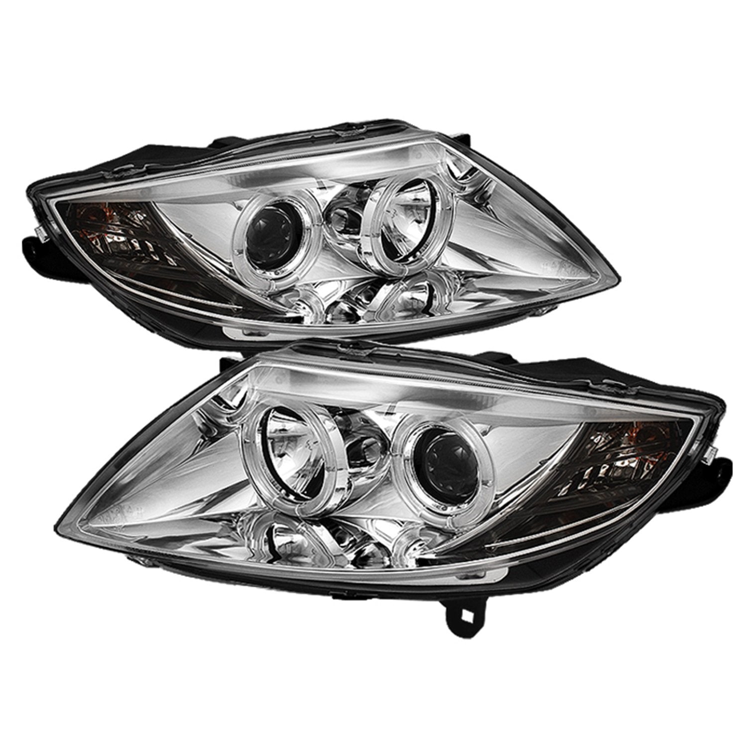 BMW Z4 03-08 Spyder 5029683 Projector Headlights - Xenon/HID Model Only (Not Compatible With Halogen Model) (Delete Stock HID Unit)- LED Halo - Chrome - High H1 (Included) - Low H7 (Not Included)
