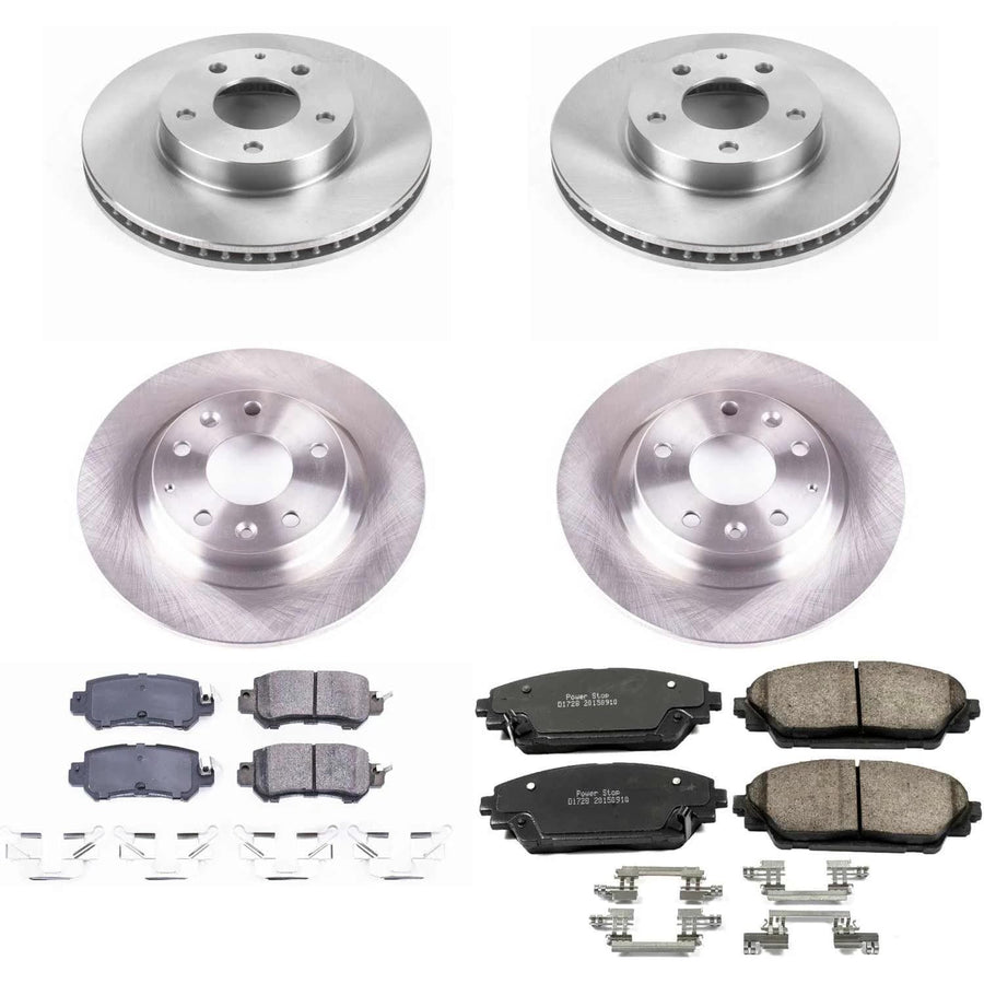 Power Stop Autospecialty KOE7608 Front and Rear Replacement Brake Kit-OE Brake Rotors & Ceramic Brake Pads For Mazda CX-3 2016-2018 [Vehicle Specific]