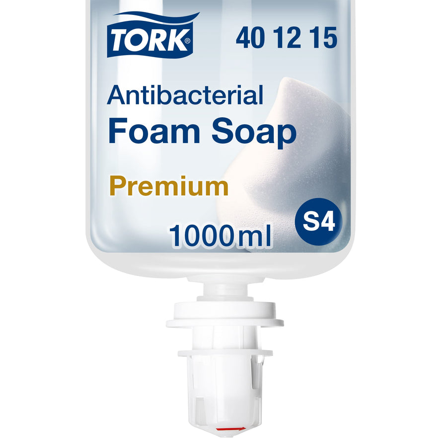 Tork Foam Antibacterial Soap S4, Helps Kill Common Bacteria, 6 x 1L, 401215