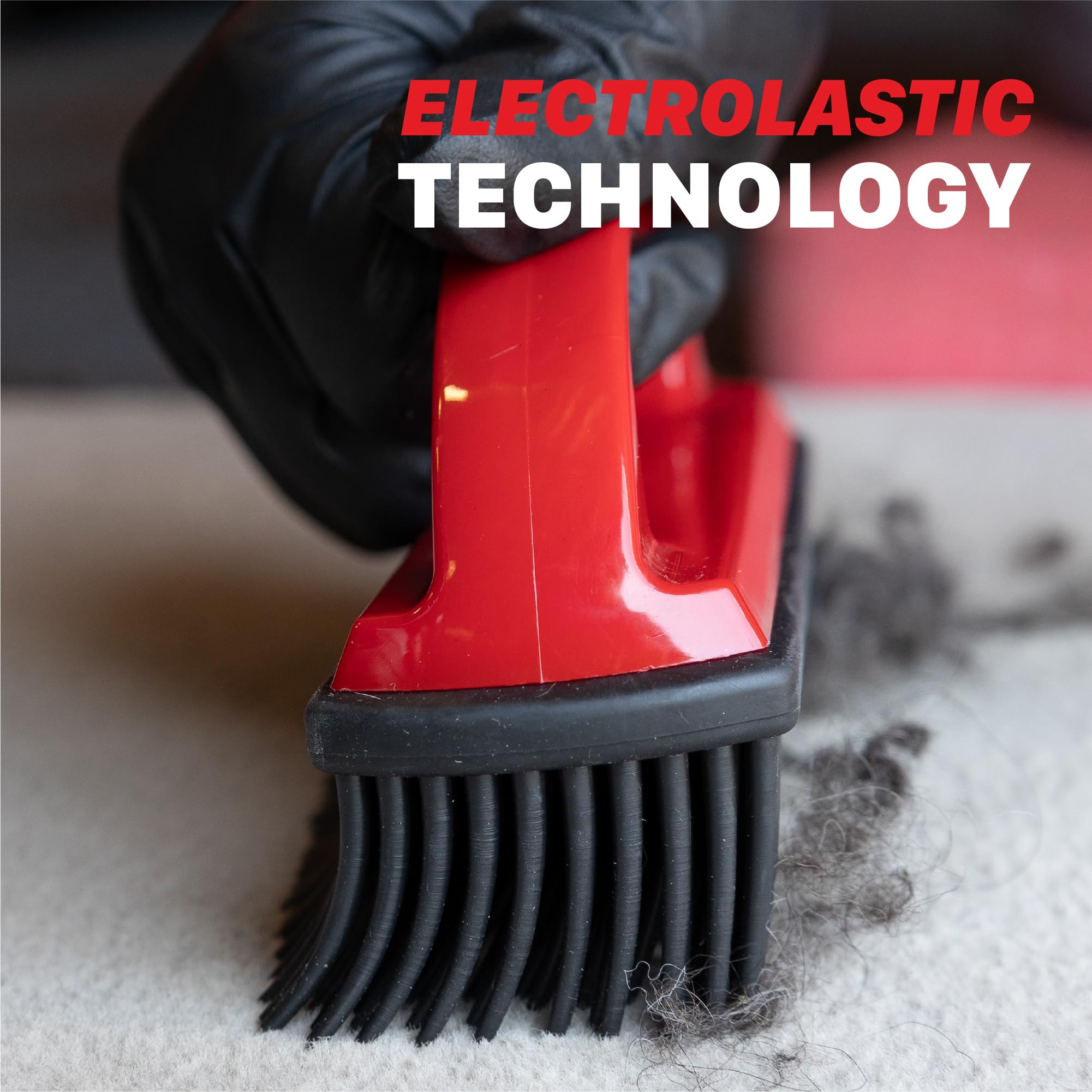 Maxshine Carpet Universal Car Lint & Hair Removal Brush - Electrostatic Rubber Bristles - Efficiently Removes Pet Hair from Dogs, Cats & Other Interiors & Carpets - Easy-to-Clean