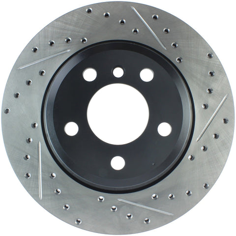 Sport Drilled/Slotted Brake Rotor StopTech 127.34141L (Rear Left), 1 Pack