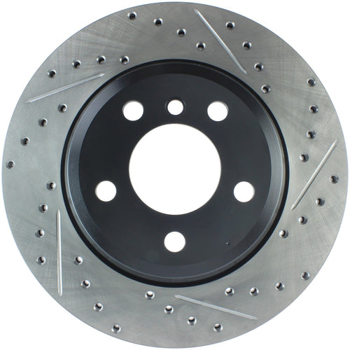 Sport Drilled/Slotted Brake Rotor StopTech 127.34141L (Rear Left), 1 Pack