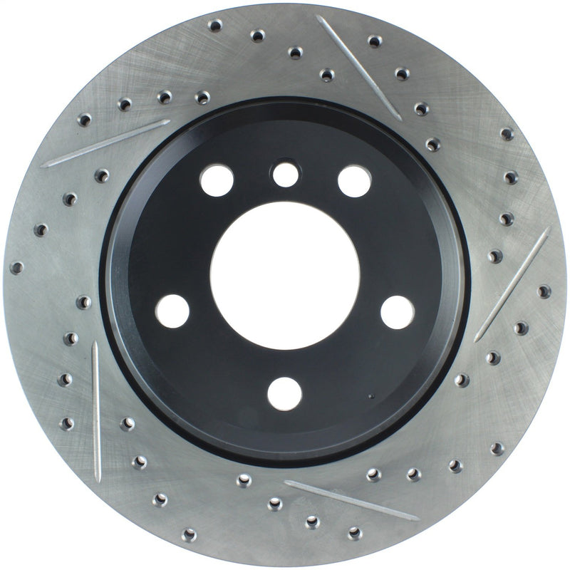 Sport Drilled/Slotted Brake Rotor StopTech 127.34141L (Rear Left), 1 Pack