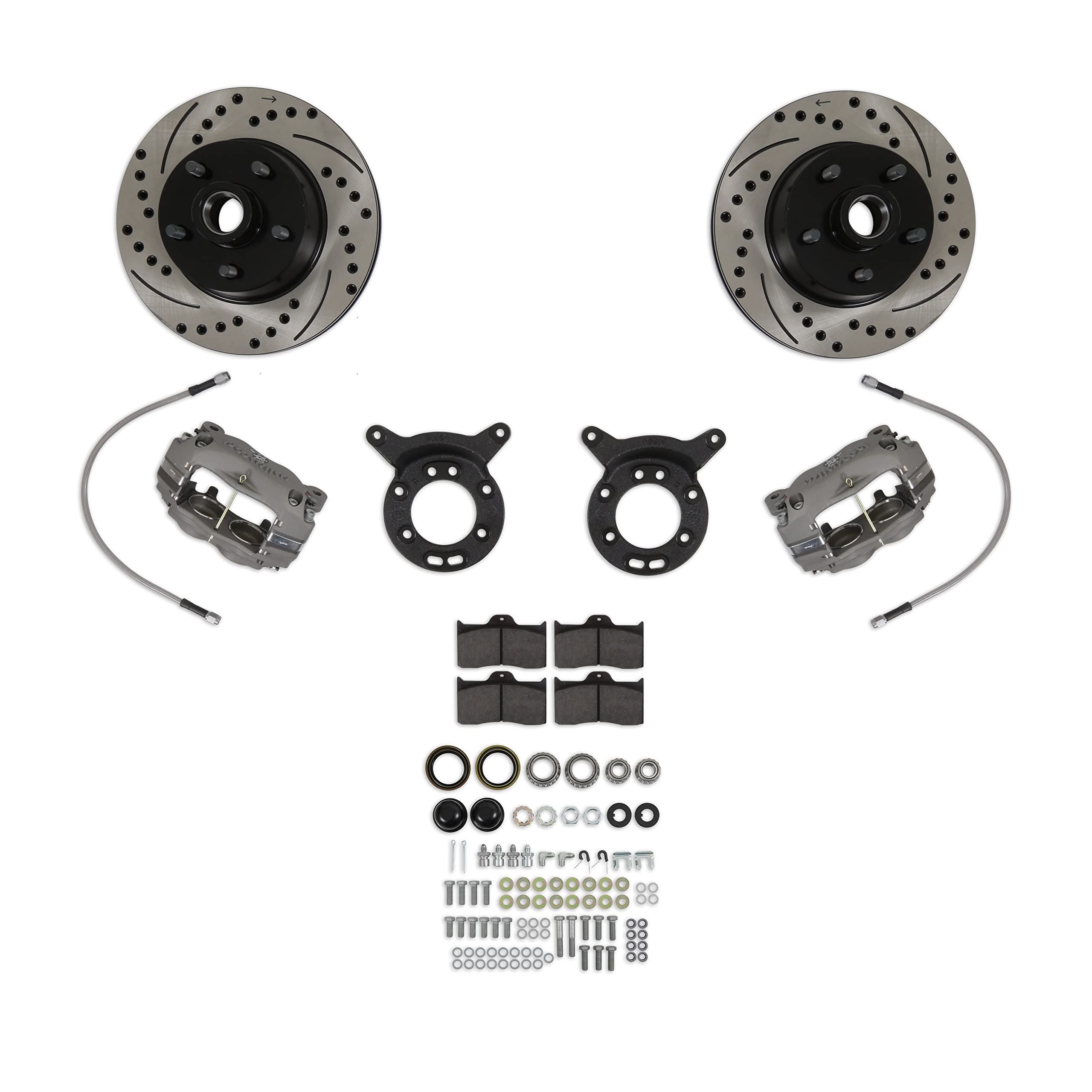 Wilwood Disc Brake Conversion Scott Drake DBC-6569-WW-DSR 1965-1969 W/Drilled & Slotted Rotors