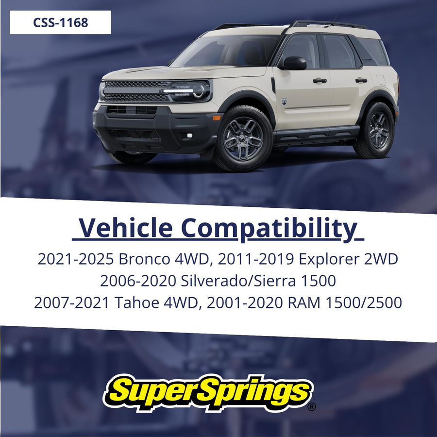 CSS-1168 SuperSprings | Coil SumoSprings for various applications | 1.68 inch inner wall height, Black