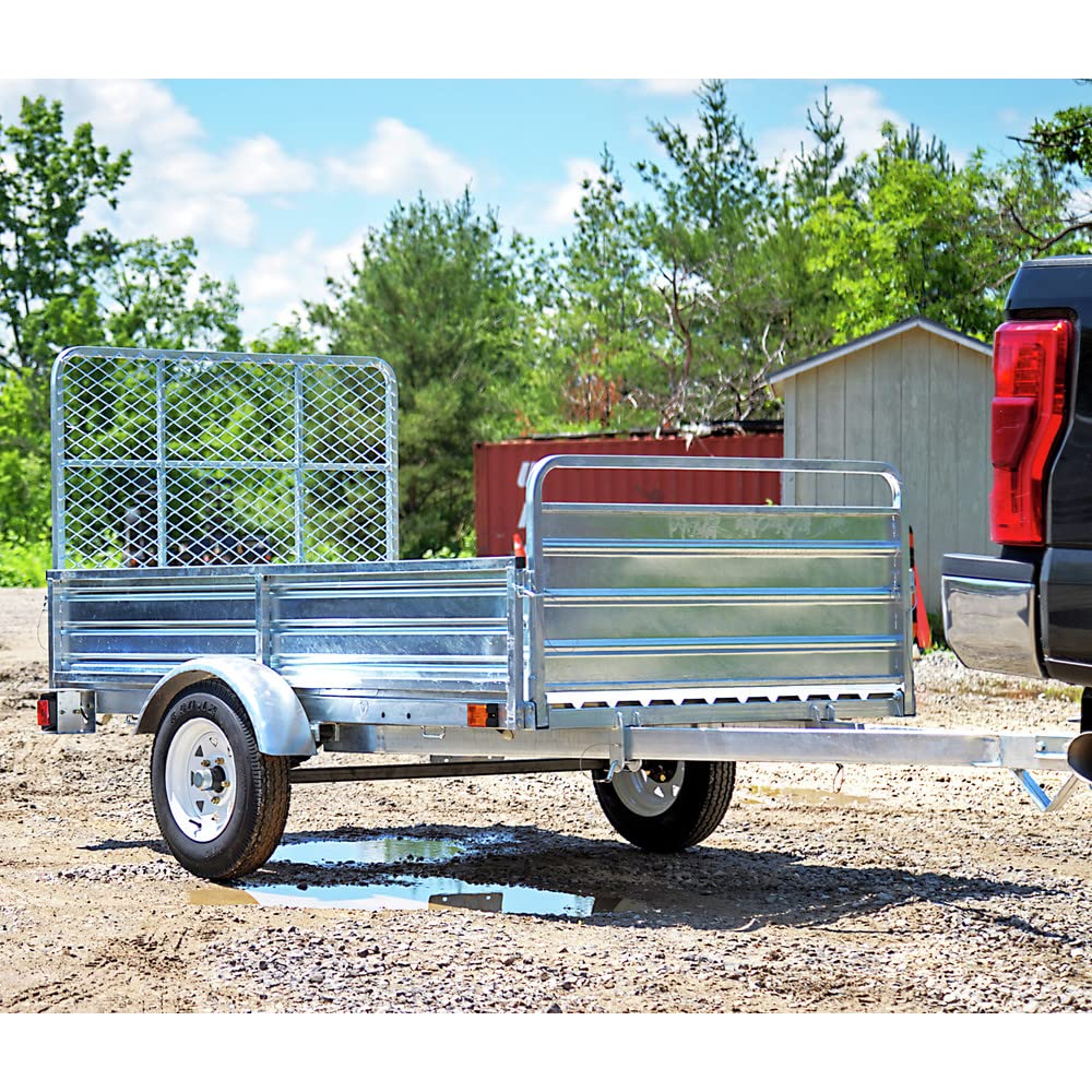 4.5 x 7.5 Galv DK2 Trailer (Drive-Up Gate Included), Load Capacity 1639 lb, Deck Length 7.5 ft, Deck Width 4.5 ft, Model# MMT5X7G-DUG