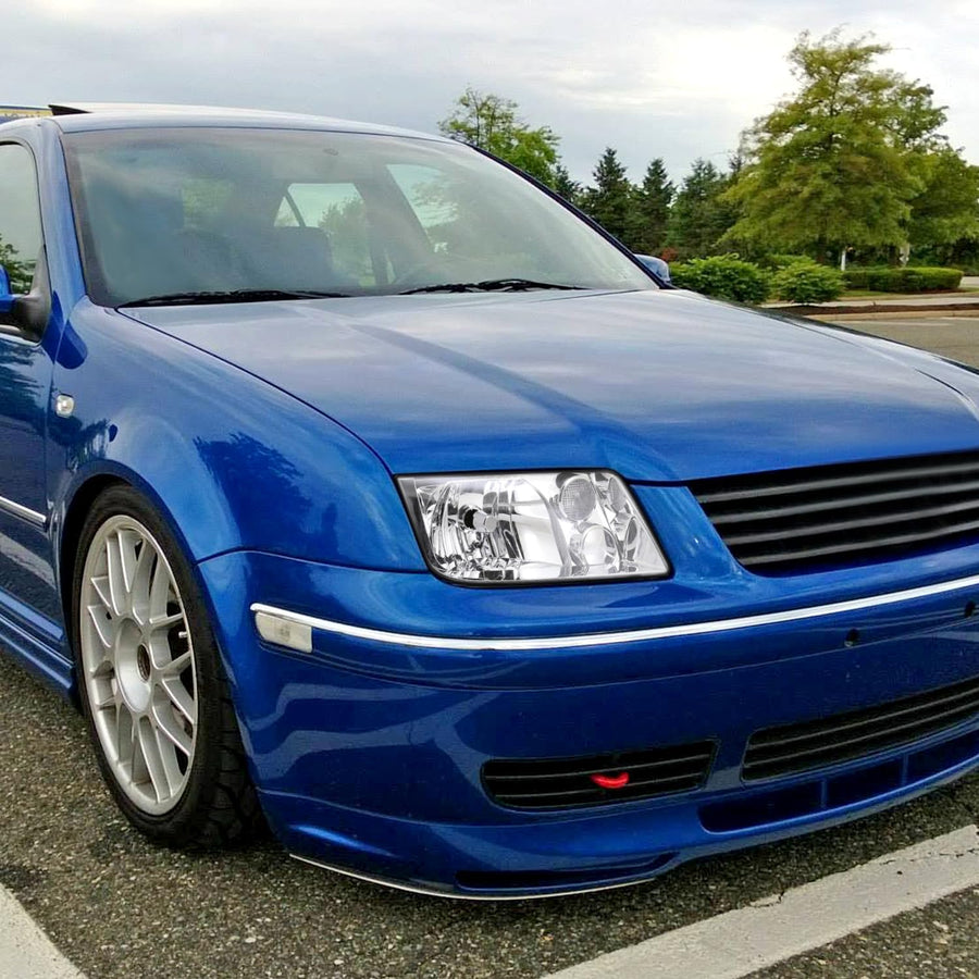 Clear SPEC-D TUNING w/o Built-in Fog Lights Compatible with 1999-2005 Volkswagen Jetta Bora Mk4 L+R Pair Head Light Lamp Assembly